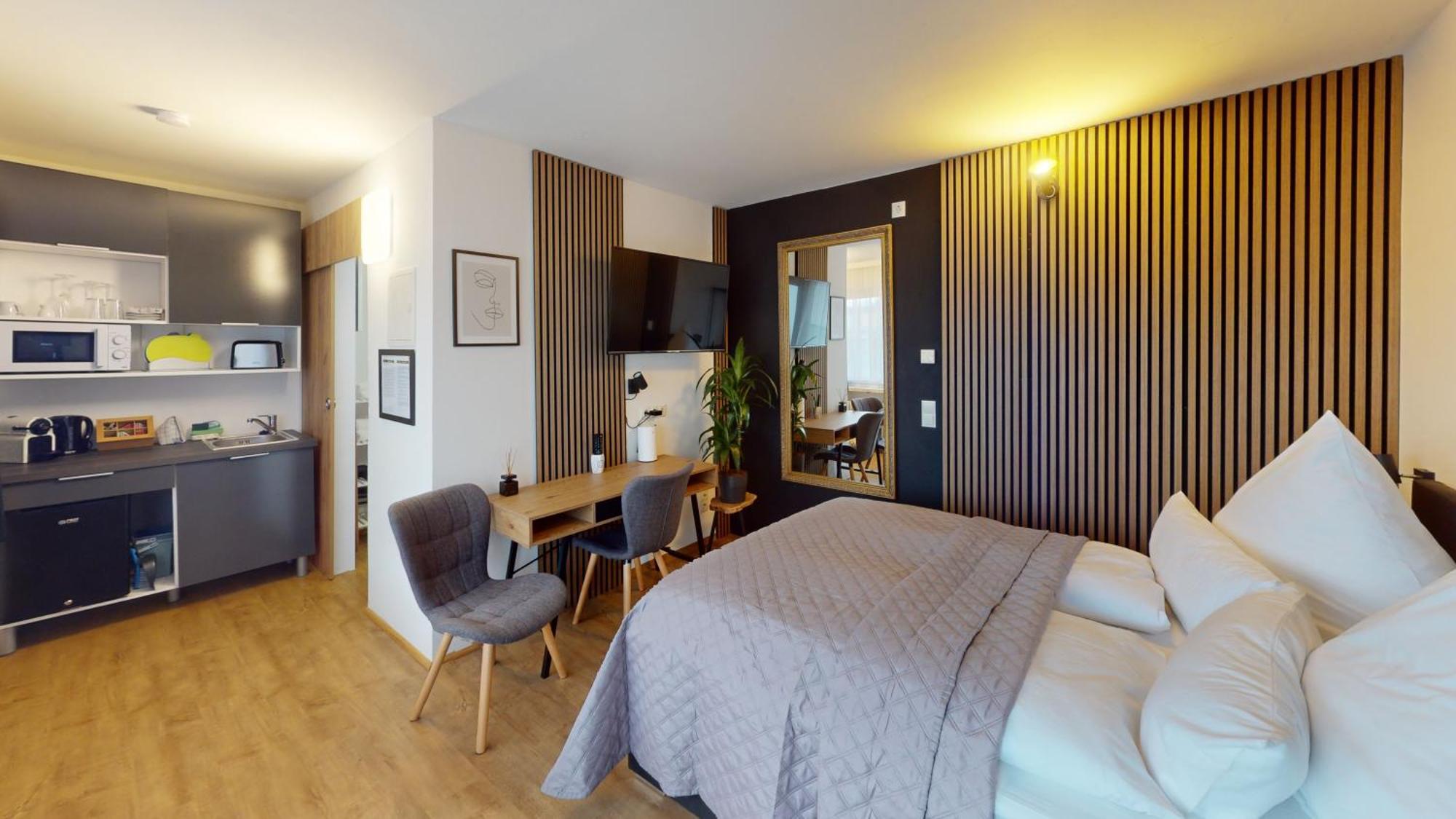 Budget Studio - 2 Einzelbetten - Parkplatz ดอร์นเบิร์น ภายนอก รูปภาพ